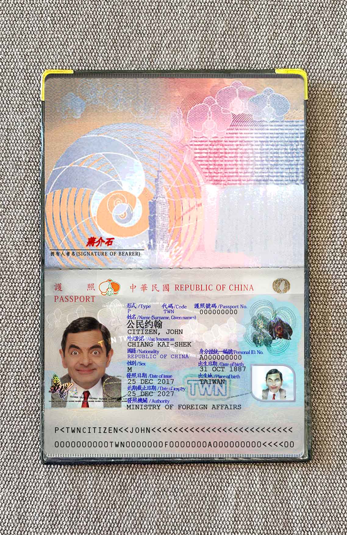 Taiwan Pass 2021 present photo look PSD template